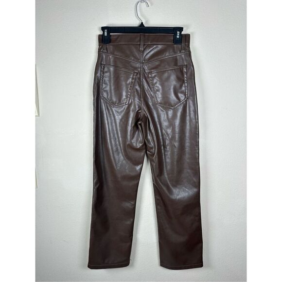 Abercrombie & Fitch Vegan Leather The 90's Straight Ultra High Rise sz 27/4s - Picture 10 of 11